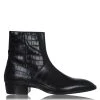 Reiss Faux Croc Zip Boots